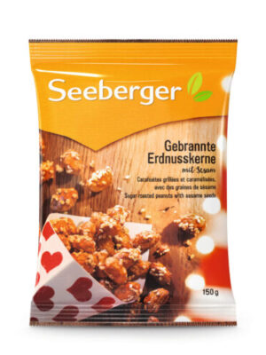 Seeberger Pražené arašidy v cukre so sezamom 150 g