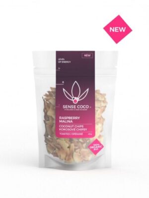 Sense Coco Bio kokosové čipsy malinové 40 g