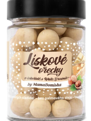 GRIZLY Lieskové orechy v čokoláde s White Brownie by @mamadomisha 180g