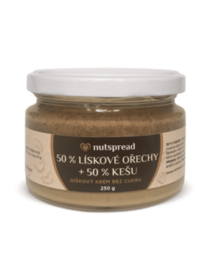 Nutspread Dvojfarebné maslo lieskové a kešu orechy 250 g