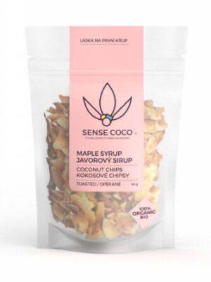 Sense Coco Bio kokosové čipsy javorové 40 g