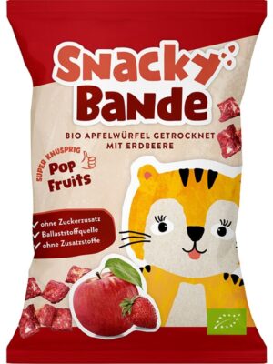 Snacky Bande Jablčné kocky jahoda BIO 14 g