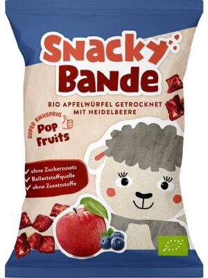 Snacky Bande Jablčné kocky čučoriedka BIO 14 g